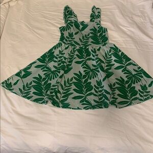 6T Janie and Jack Green White Leaf Botanical St. Patrick’s Day Spring Dress